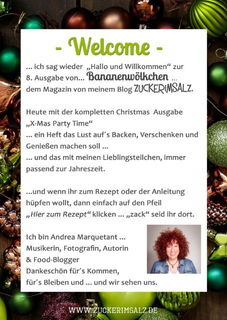 Bananenwölkchen - X-Mas Party Time - Das Magazin von Zuckerimsalz