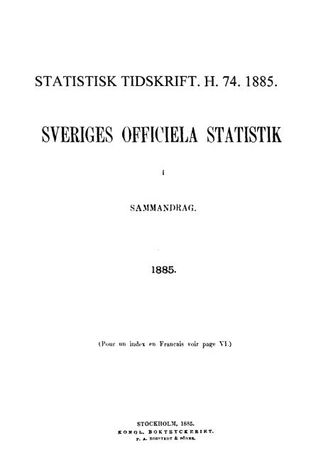 Sweden Yearbook - 1885