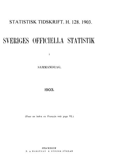 Sweden Yearbook - 1903
