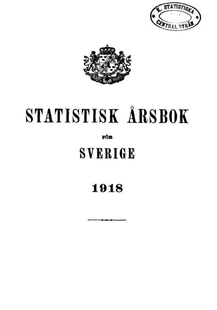 Sweden Yearbook - 1918