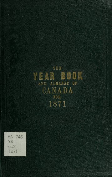 Canada Yearbook - 1871