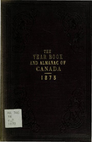 Canada Yearbook - 1873