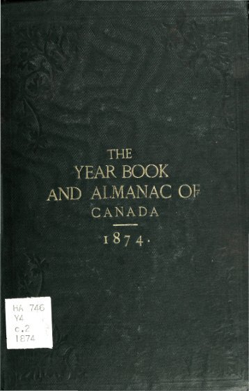 Canada Yearbook - 1874