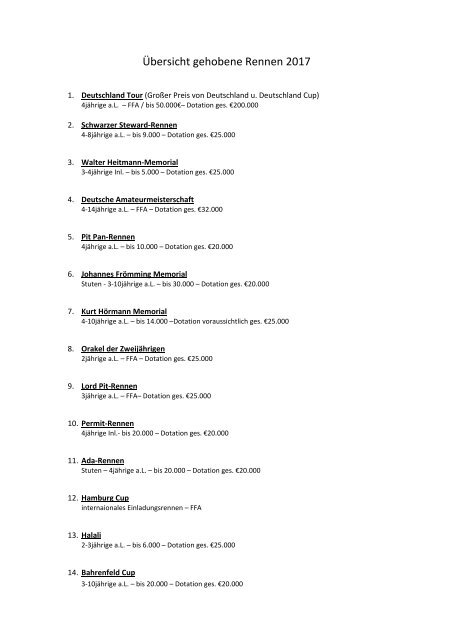 Ausschreibungen Gehobene Rennen 2017 PDF Datei