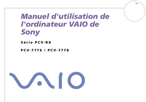 Sony PCV-RX504 - PCV-RX504 Istruzioni per l'uso Francese