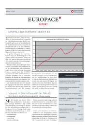 | EUROPACE baut Marktanteil deutlich aus ... - Hypoport AG