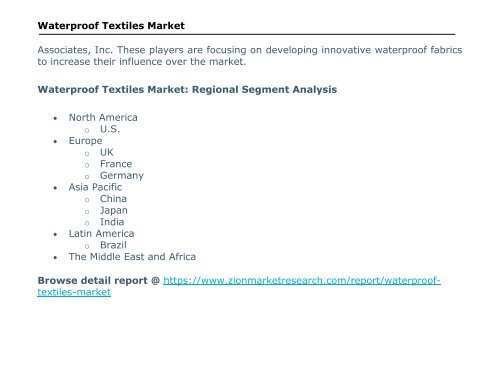 Waterproof Textiles Market