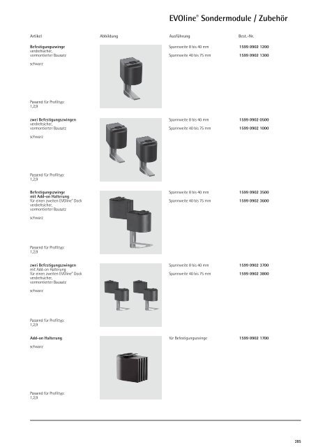 EVOline® Steckdosen Module