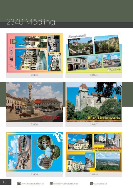 Meixner Ansichtskarten-Katalog Niederösterreich - SOMMER