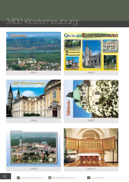 Meixner Ansichtskarten-Katalog Niederösterreich - SOMMER