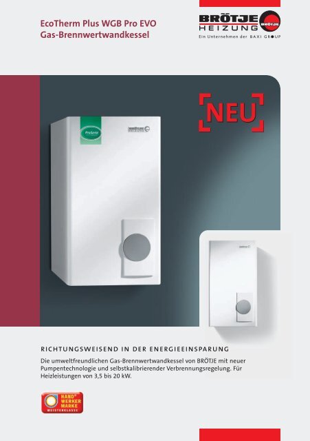 EcoTherm Plus WGB Pro EVO Gas-Brennwertwandkessel - Brötje