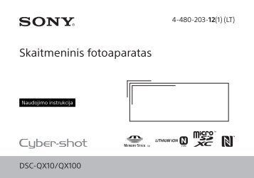 Sony DSC-QX10 - DSC-QX10 Istruzioni per l'uso Lituano