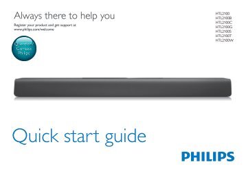 Philips Barre de son - Guide de mise en route - DEU