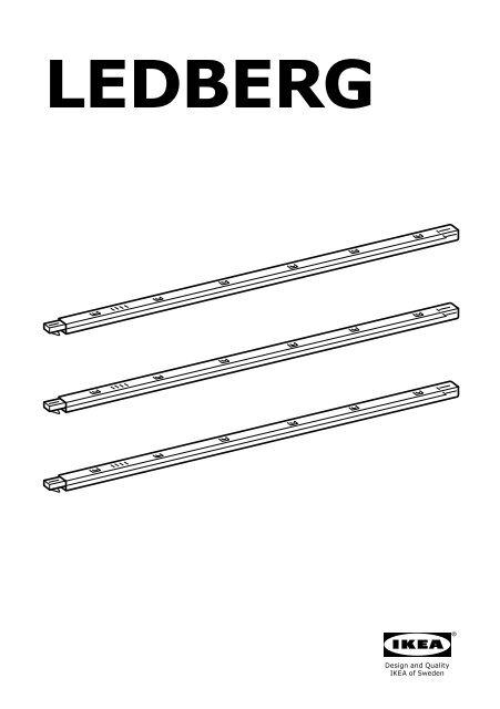 Ikea LEDBERG barra luminosa a LED - 90302687 - Istruzioni di montaggio