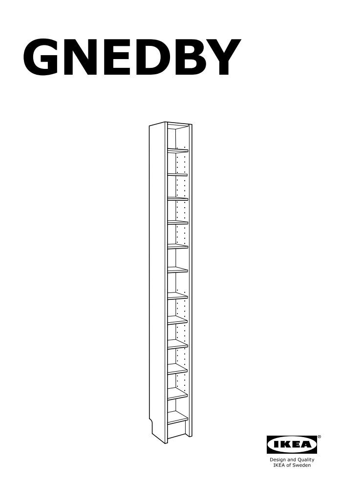 Ikea BILLY / GNEDBY Libreria - S09023403 - Istruzioni di montaggio