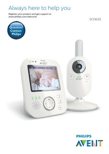 Philips Avent Ãcoute-bÃ©bÃ© vidÃ©o numÃ©rique - Guide de mise en route - ENG