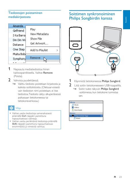 Philips GoGEAR Baladeur MP4 - Mode d&rsquo;emploi - FIN