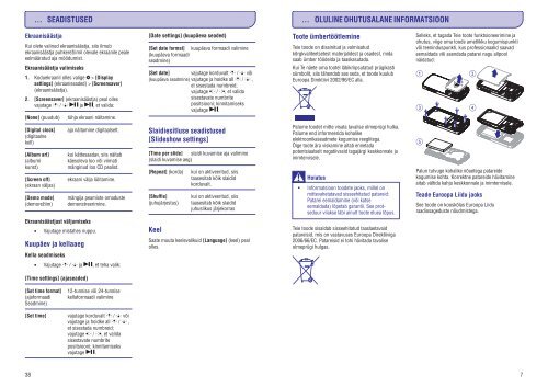 Philips GoGEAR Baladeur MP4 - Mode d&rsquo;emploi - EST