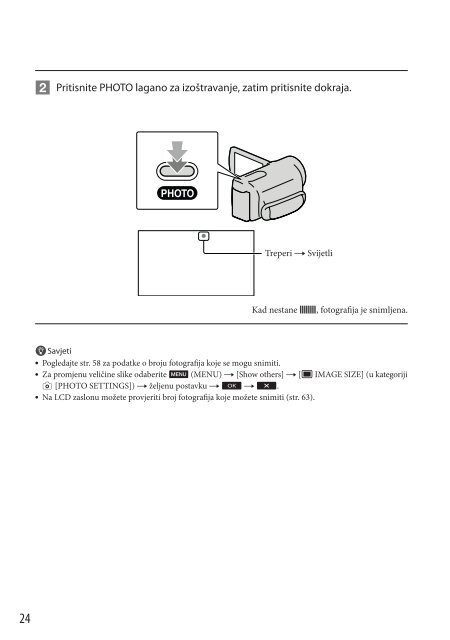 Sony DCR-SR15E - DCR-SR15E Istruzioni per l'uso Croato