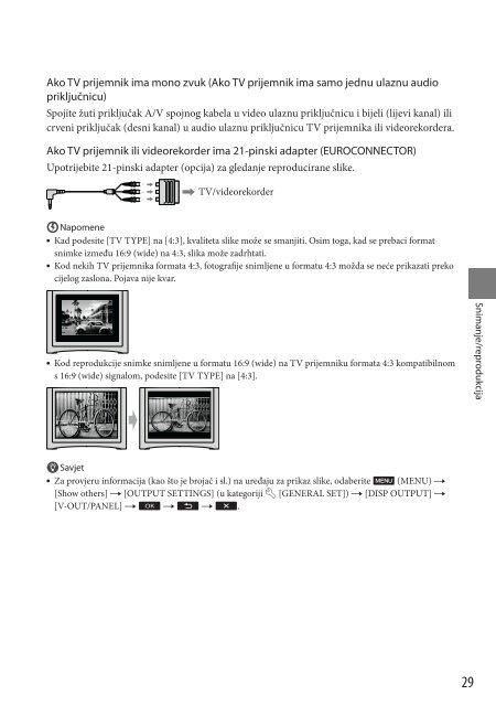 Sony DCR-SR15E - DCR-SR15E Istruzioni per l'uso Croato