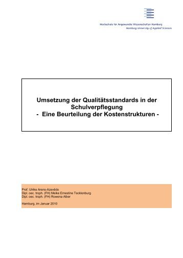 Eine Beurteilung der Kostenstrukturen - Schule & Gesundheit ...