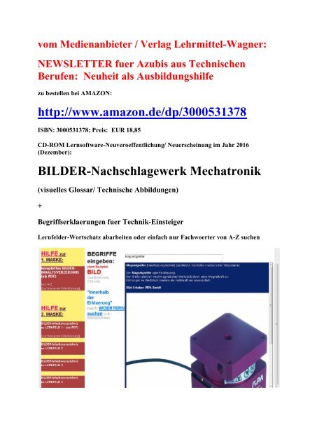 NEU: Bilder-Leseproben vom Nachschlagewerk/ Lexikon Mechatronische Systeme