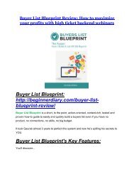 Buyer List Blueprint review - Buyer List Blueprint (MEGA) $23,800 bonuses
