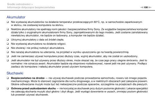 Sony VPCEB4L9E - VPCEB4L9E Istruzioni per l'uso Polacco