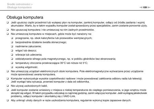 Sony VPCEB4L9E - VPCEB4L9E Istruzioni per l'uso Polacco