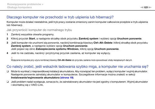 Sony VPCEB4L9E - VPCEB4L9E Istruzioni per l'uso Polacco