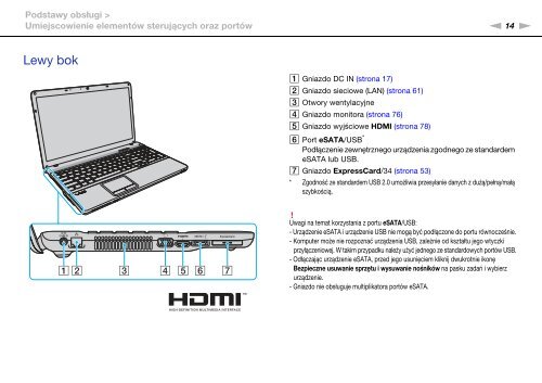 Sony VPCEB4L9E - VPCEB4L9E Istruzioni per l'uso Polacco