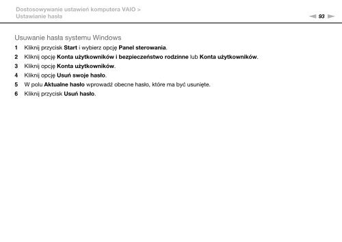 Sony VPCEB4L9E - VPCEB4L9E Istruzioni per l'uso Polacco