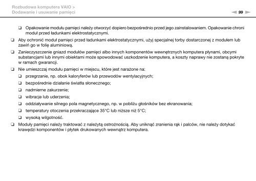 Sony VPCEB4L9E - VPCEB4L9E Istruzioni per l'uso Polacco