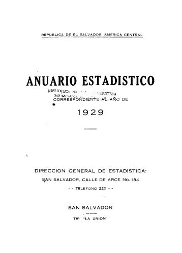 El Salvador Yearbook - 1929