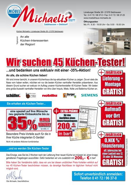 Wir suchen 45 Küchen-Tester!