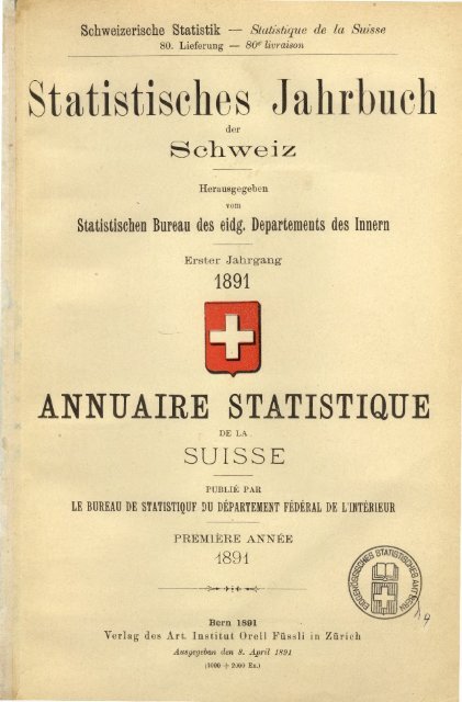 Switzerland Yearbook - 1891