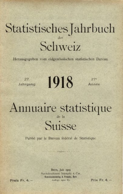 Switzerland Yearbook - 1918