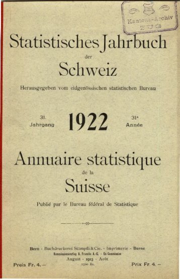 Switzerland Yearbook - 1922