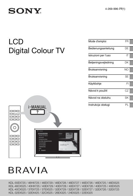 Sony KDL-24EX325 - KDL-24EX325 Istruzioni per l'uso Norvegese