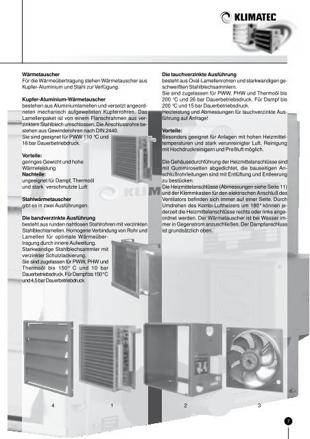 Technische Daten - Klimatec Luft