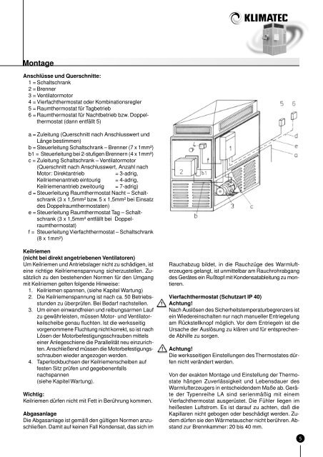 Montage und W artungsanleitung - Klimatec Luft