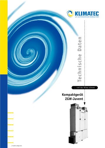 Technische Daten Kompaktgerät ZGW-Juvent - Klimatec Luft