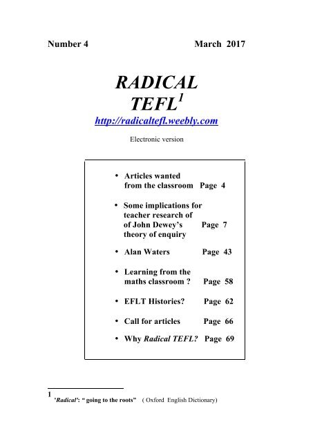 RADICAL TEFL