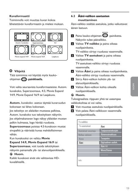 Philips T&eacute;l&eacute;viseur num&eacute;rique &agrave; &eacute;cran large - Mode d&rsquo;emploi - FIN