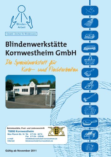 Blindenwerkstätte Kornwestheim GmbH - Schweizerische Blinden