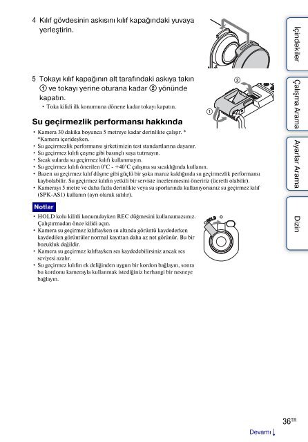 Sony HDR-AS30VD - HDR-AS30VD Guida all&rsquo;uso Turco