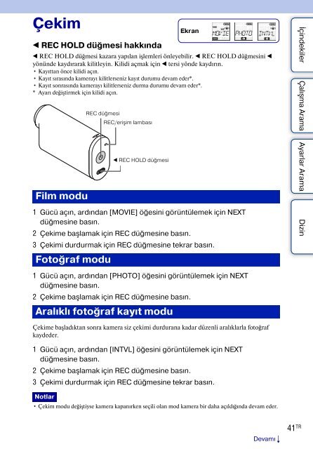 Sony HDR-AS30VD - HDR-AS30VD Guida all&rsquo;uso Turco