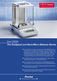 100% Swiss The Analytical and Semi-Micro Balance Series