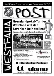 w-post sommer 2003 - beim SC Westfalia Anholt 1920 e. V.