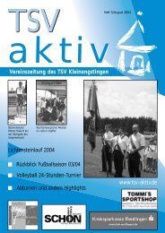 100 Jahre TSV Silvesterparty 2004 - TSV Kleinengstingen